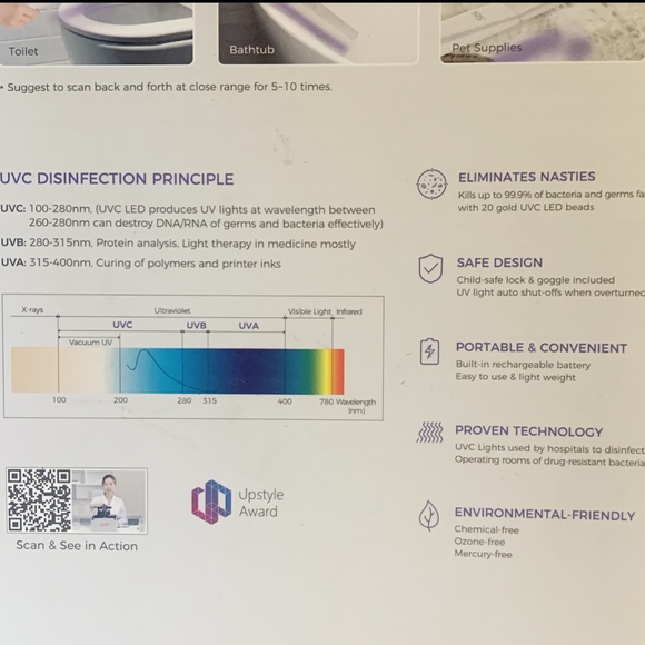 NEW 59S UV Multi-use Sterilizing Wand X5 Diamond Series - Picture 7 of 9
